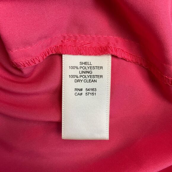 Eliza J Pink and Orange Floral Water Color Short Sleeve Shift Dress Size 6 - Picture 11 of 12